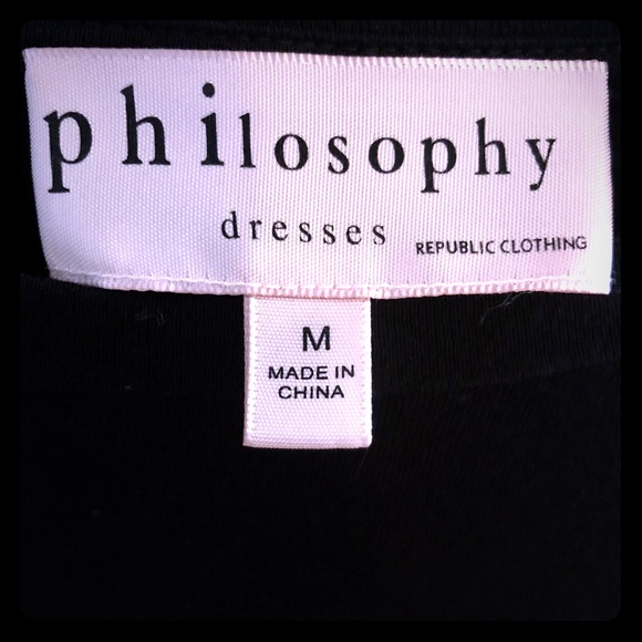 Black TShirt Philosophy Dress Pinstripe Cuffs - Picture 1 of 5
